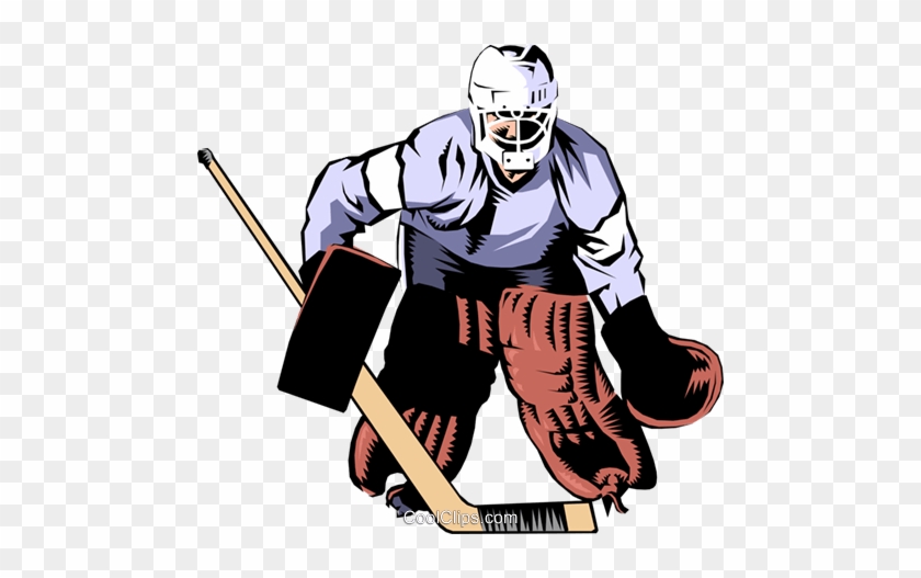 Hockey Goalie Royalty Free Vector Clip Art Illustration - Hockey Goalie Clipart #878851