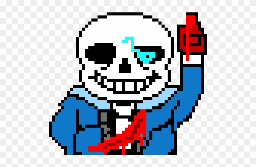 Fake Dead Sans - Sans Bad Time Pixel Art #878899