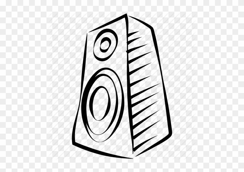 computer speaker clipart black and white free