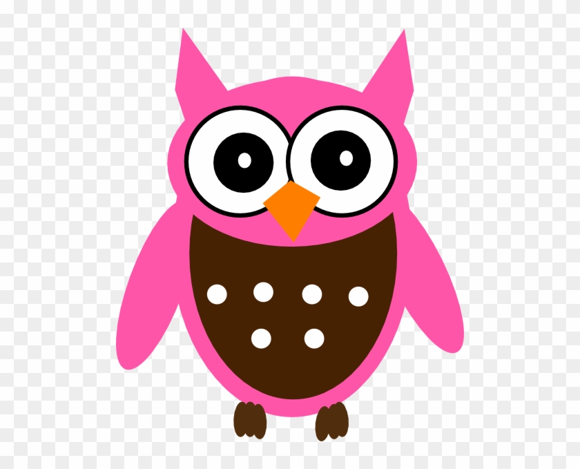 Cute Pink Owl Svg Clip Arts 504 X 599 Px - Cartoon Owl #878966