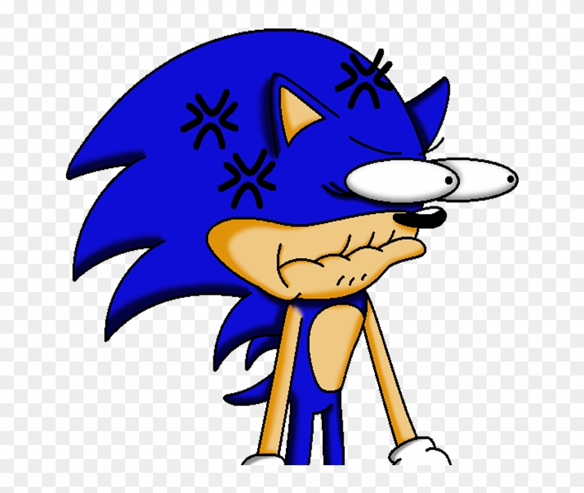 Sonic With Mad Egoraptor Face By Sonicboomerang - Sonic Mad Png #878987
