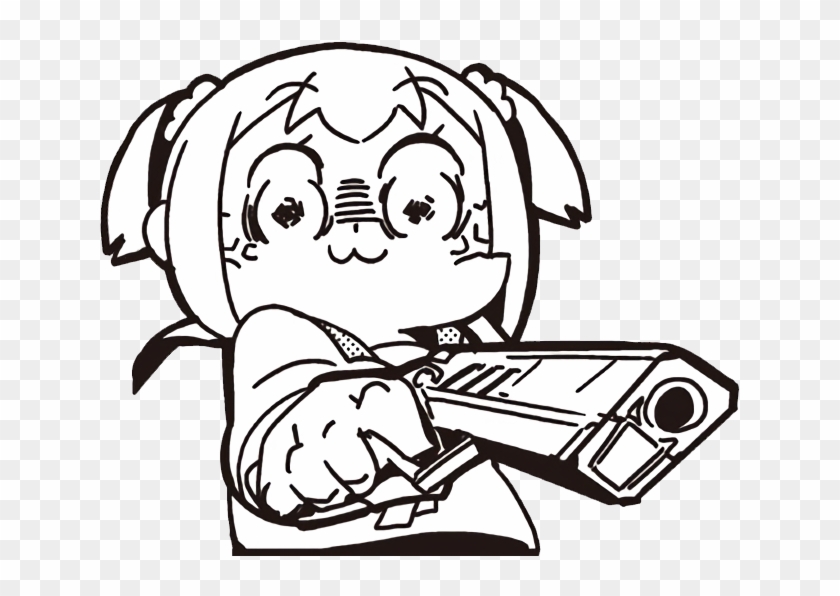 White Black Black And White Mammal Vertebrate Line - Pop Team Epic Memes #879073