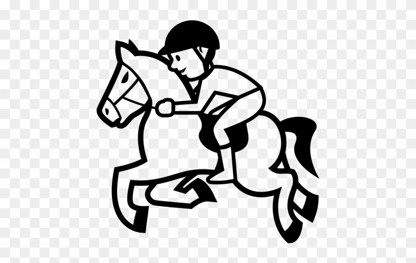 240 × 240 Pixels - Horse Racing Clip Art Black And White #879116