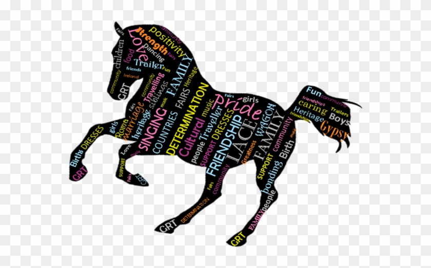 You Will Learn About Gypsy And Traveller Culture, Lifestyles - Alphabet Garden Designs Chalkboard Horse Wall Decal #879206