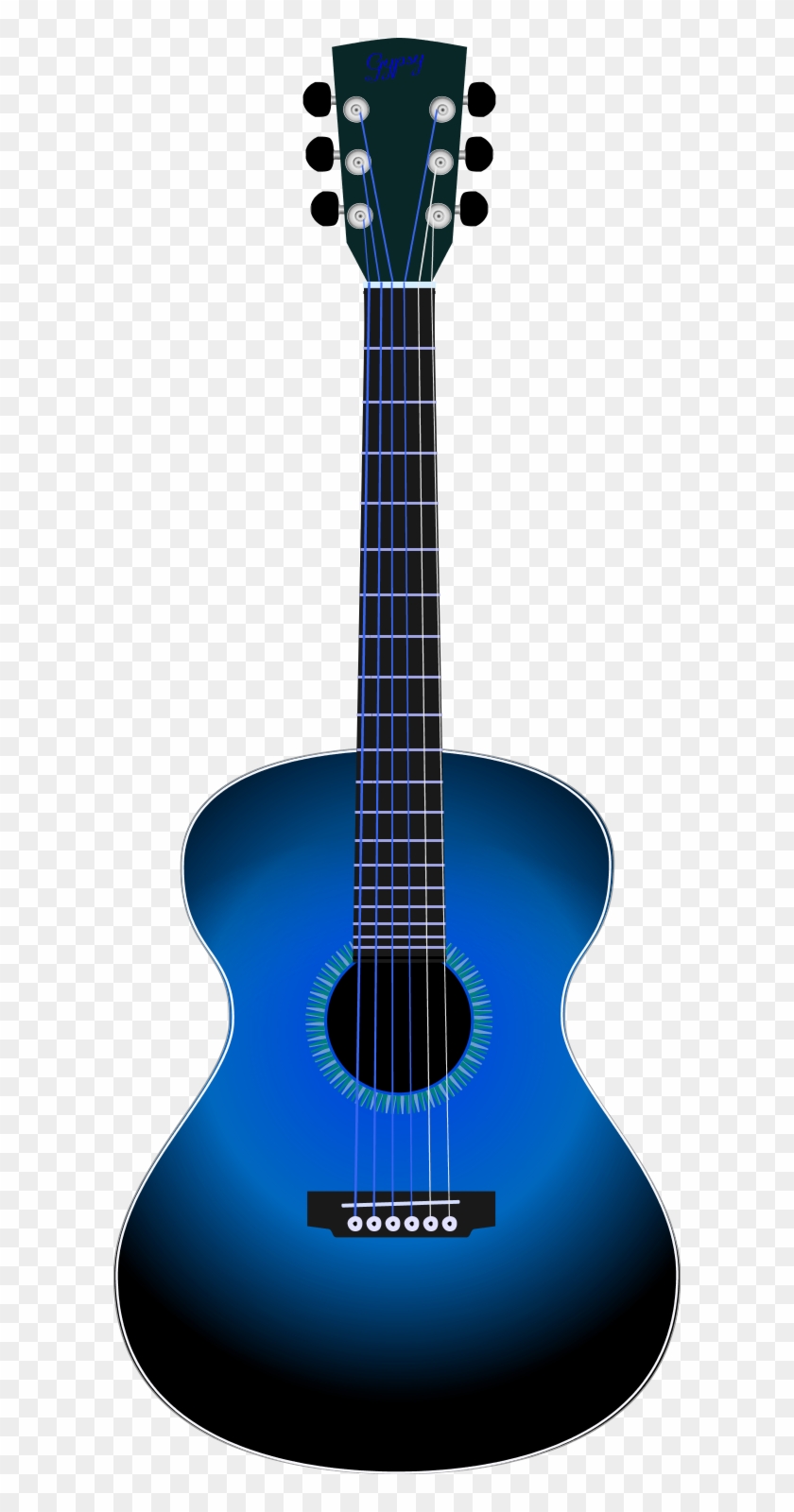 Electric Guitar Line Art Free - Blue Guitar Clip Art #879237