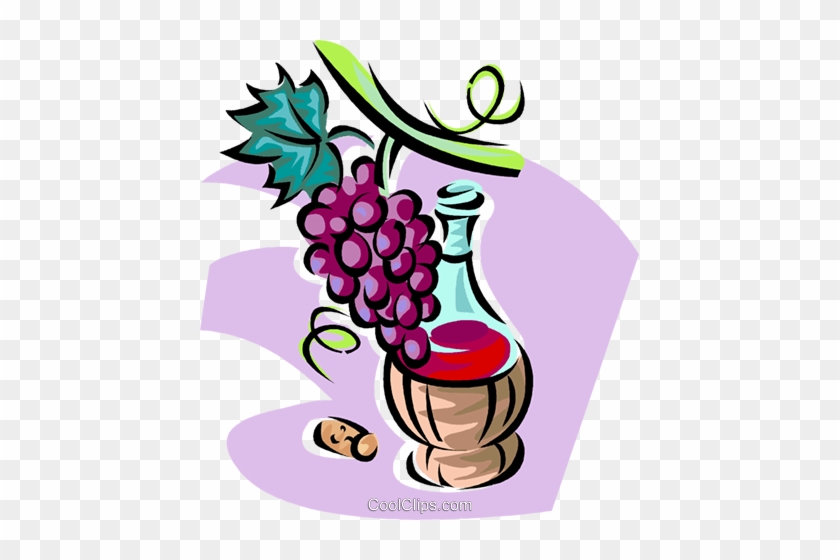 Grape Clipart Wine Bottle - Grapes And Wine Clipart #879245