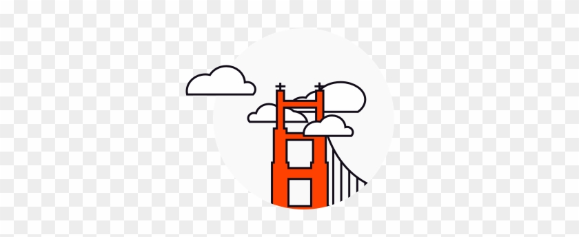 Golden Gate Bridge Illustration Png - San Francisco Bridge Icon #879474