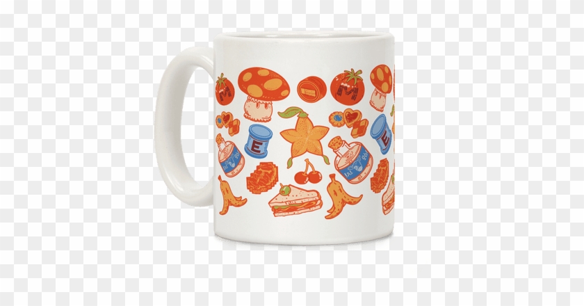 Gamer Food Items Coffee Mug - Gamer Food Items Tote Bag: Funny Tote Bag From Lookhuman. #879598