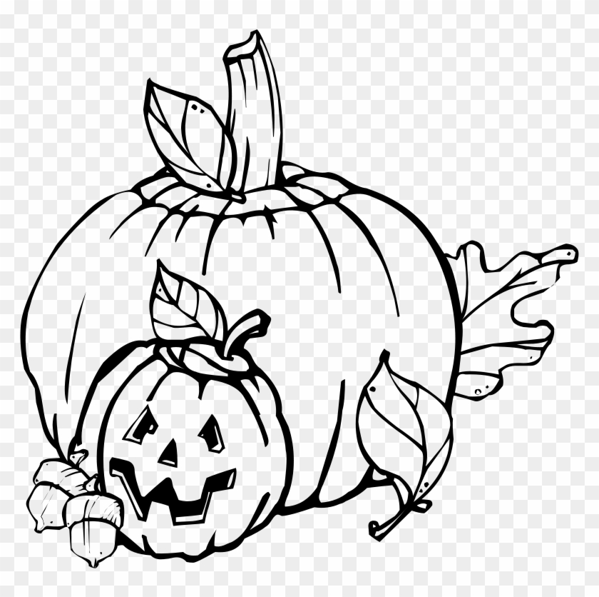 Jack O Lantern Clipart Black And White - Fall Clip Art Black And White #879909