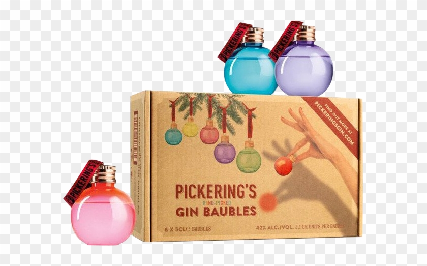 6 Pickerings Festive Gin Baubles [6 X 5cl] - Pickering's Gin Christmas Baubles Gin #879920