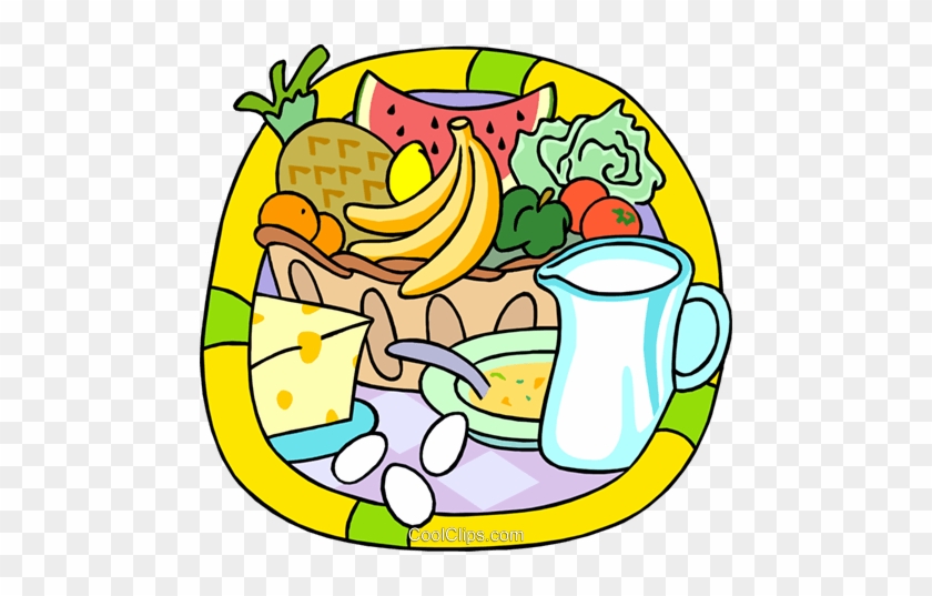 Fresh Fruits And Dairy Products Royalty Free Vector - Health #880027
