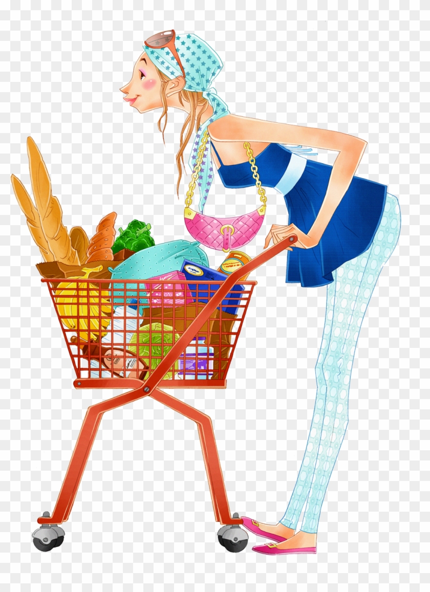 Shopping Cart Drawing Cartoon - Drawing #880063