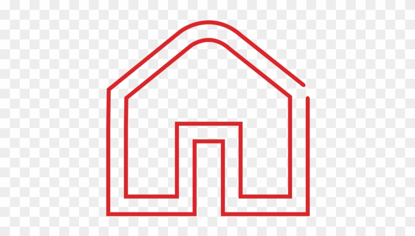Red Home Line Icon2 - Scalable Vector Graphics #880147