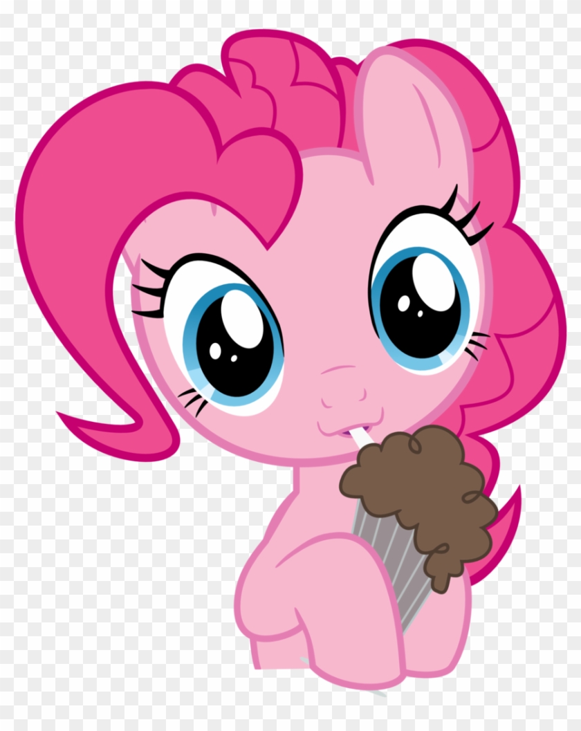 Pinkie Pie Drinking Her Chocolate Milkshake - Pinkie Pie Milkshake #880200