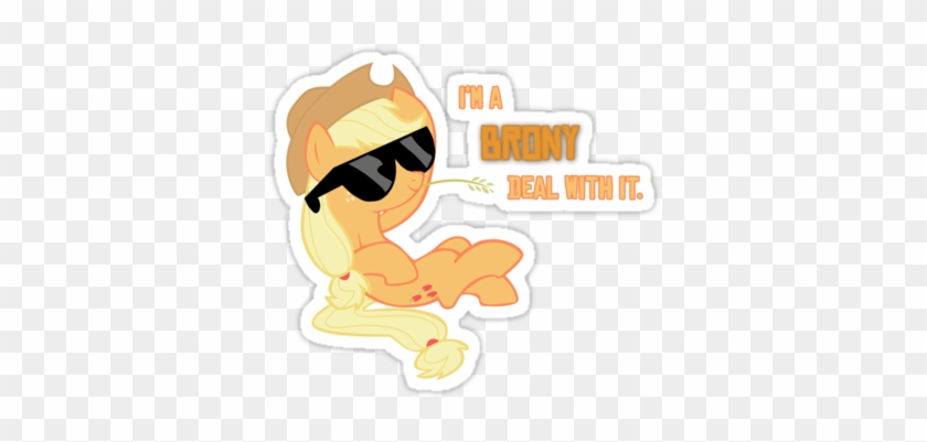 My Little Pony Friendship Is Magic' Sticker By Darkarrow - I'm A Brony Deal With It. (apple Jack) - My Little #880214