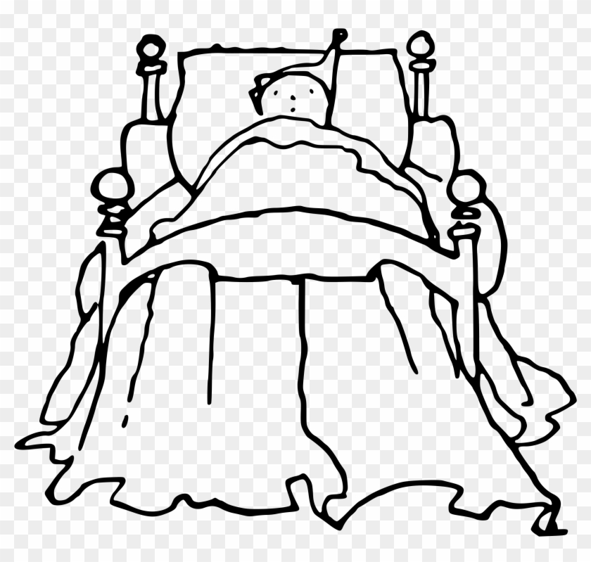 Photos Of Child In Bed Clip Art - Sleeping Beds For Coloring #880401