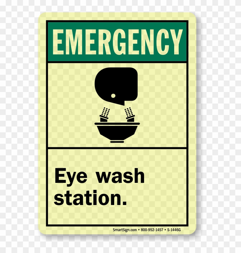 Emergency Eye Wash Station Sign - Smartsign By Lyle S2-0585-al-10 Emergency - Eye Wash #880493