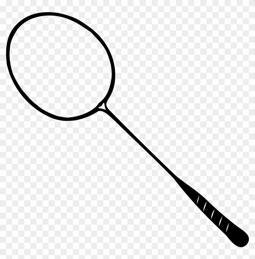 Black And White Badminton Racket #880772