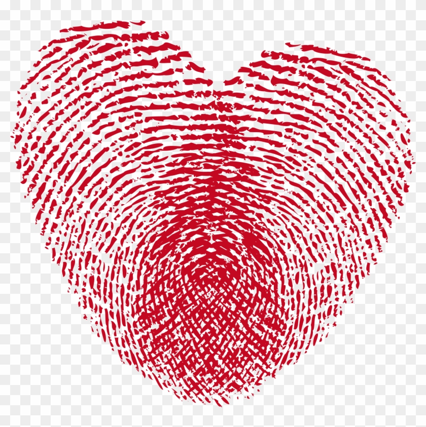 Heart Print Png Clipart - Fingerprint Heart #880801