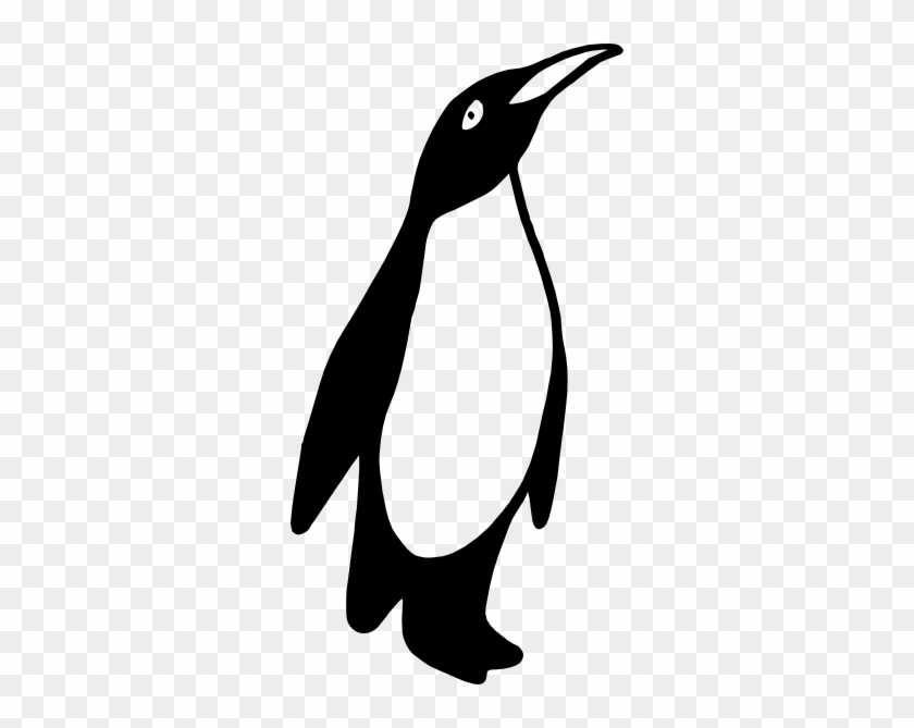 Penguin Clipart Black & White #880855