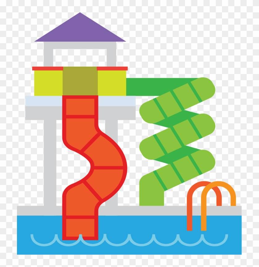 Parks & Recreation - Clip Art Of Water Slide #880918