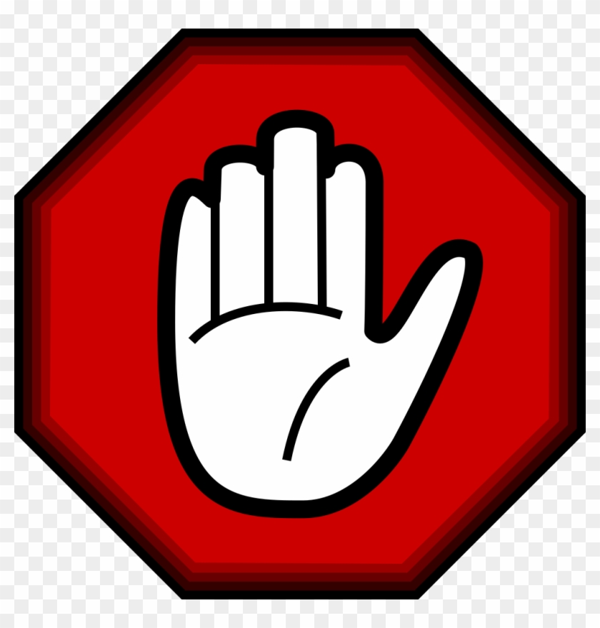 File - Stop Hand - Svg - Cartoon Hand Saying Stop #880931