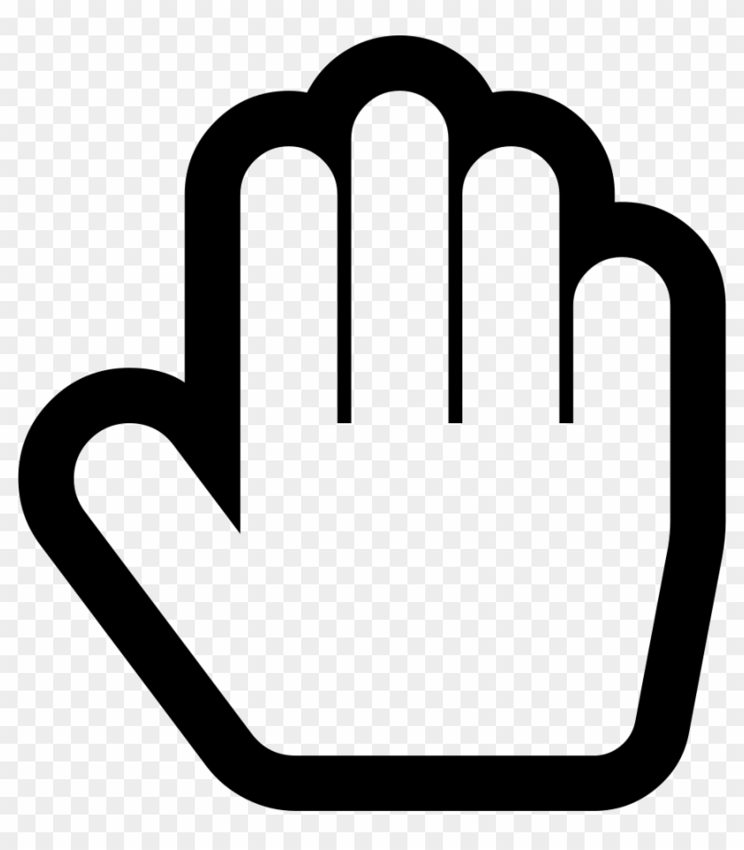 Hand Paper O Hand Stop O Comments - Hand Stop Icon Png #880936
