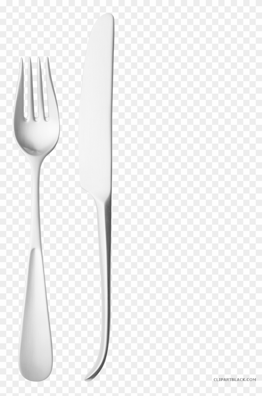 Fork And Knife Tools Free Black White Clipart Images - Knife #881016