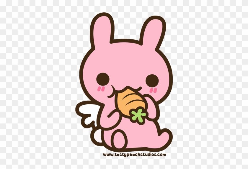 Bunny Kawaii！ - Bunny Eating Carrot Gif Cartoon #881028