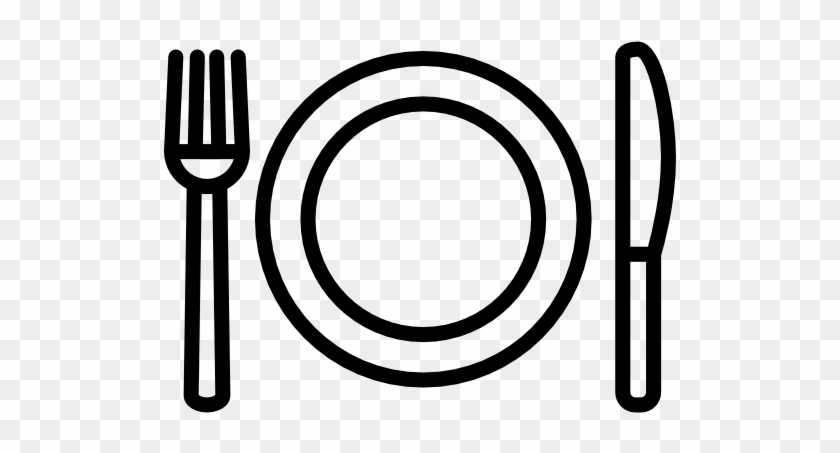 Fork Plate And Knife Free Vector Icon Designed By Freepik - Knife Fork Plate Png #881087