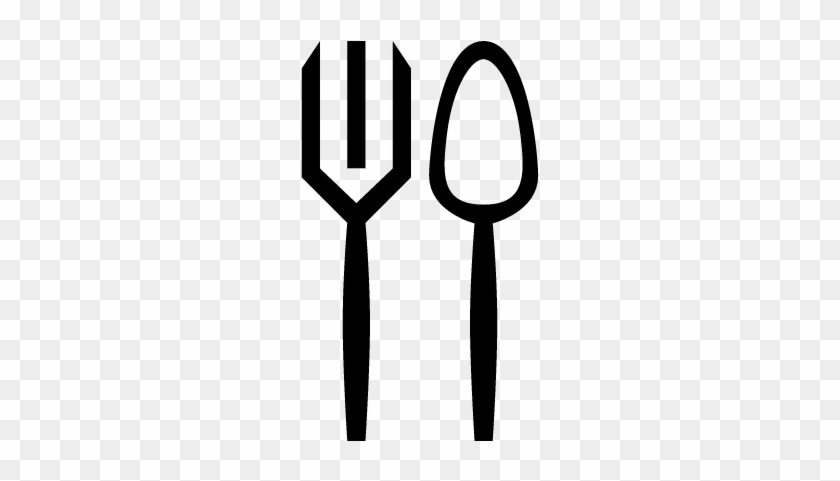 Restaurant Fork And Knife Symbol Vector - Restaurant Symbol #881120