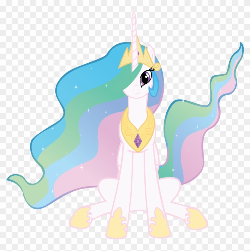 Pony Princess Celestia Rainbow Dash Princess Luna Pinkie - My Little Pony  Celestia Sit - Free Transparent PNG Clipart Images Download
