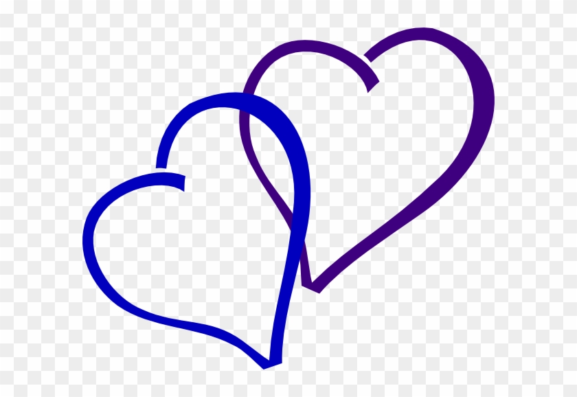 Blue And Purple Heart Clip Art At Clker - Blue And Purple Heart #881261