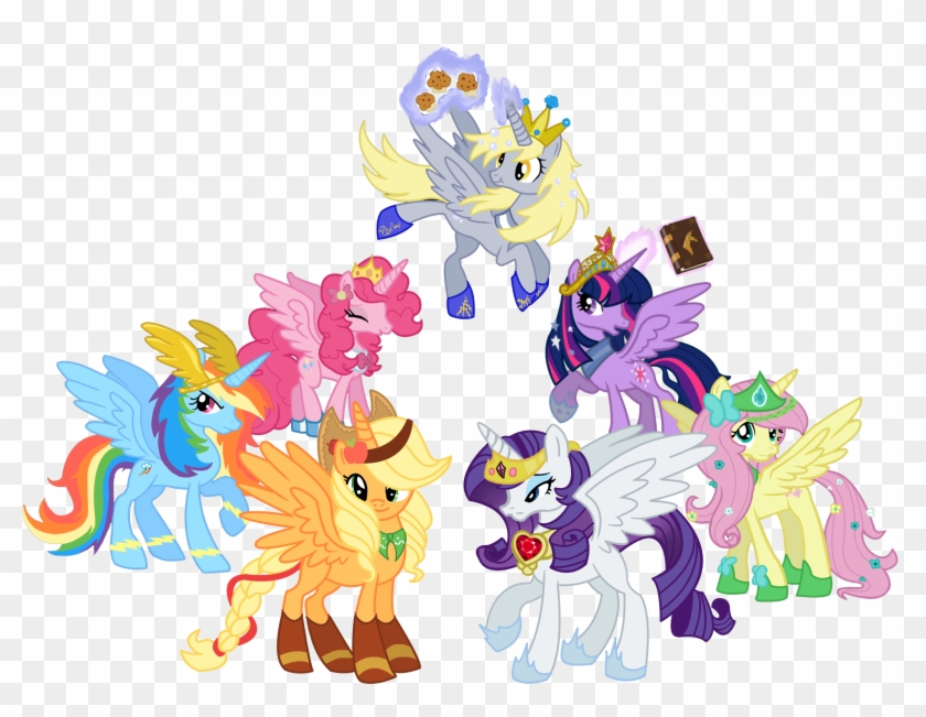 Alicorn, Alicorns Everywhere, Applecorn, Applejack, - My Little Pony All The Princesses #881362