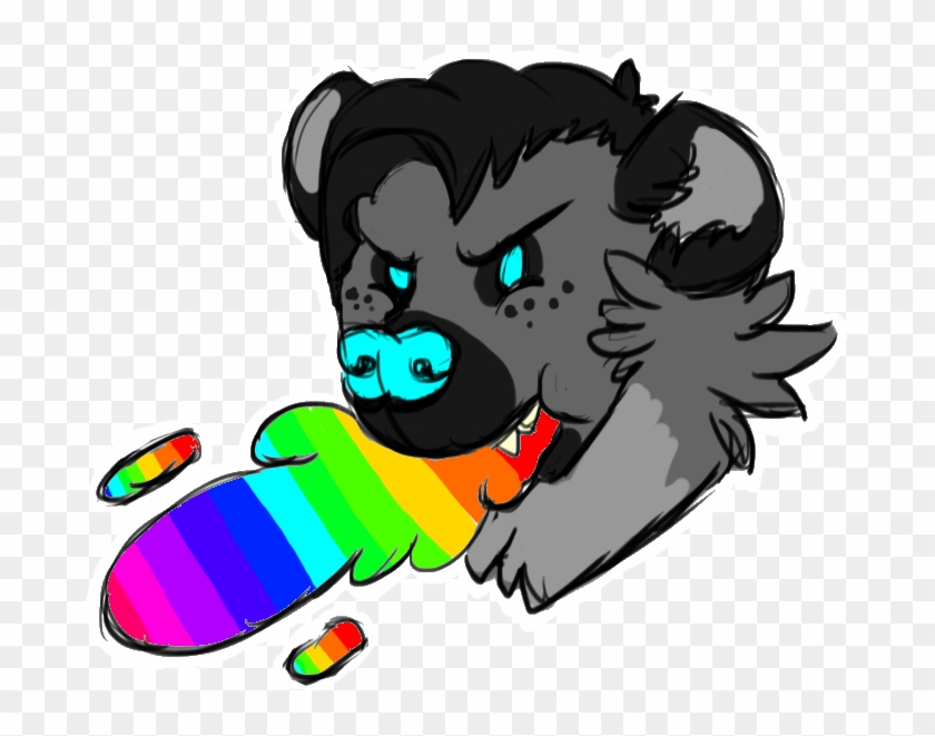 Telegram Sticker - Rainsbow Vomit - Cartoon #881420