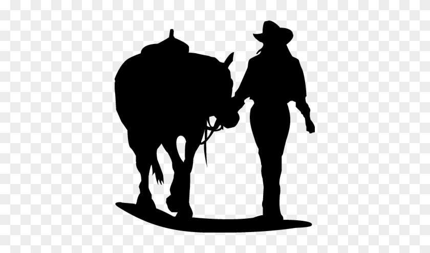 Cowgirl - Cowgirl With Horse Silhouette, clipart, transparent, png, images,...