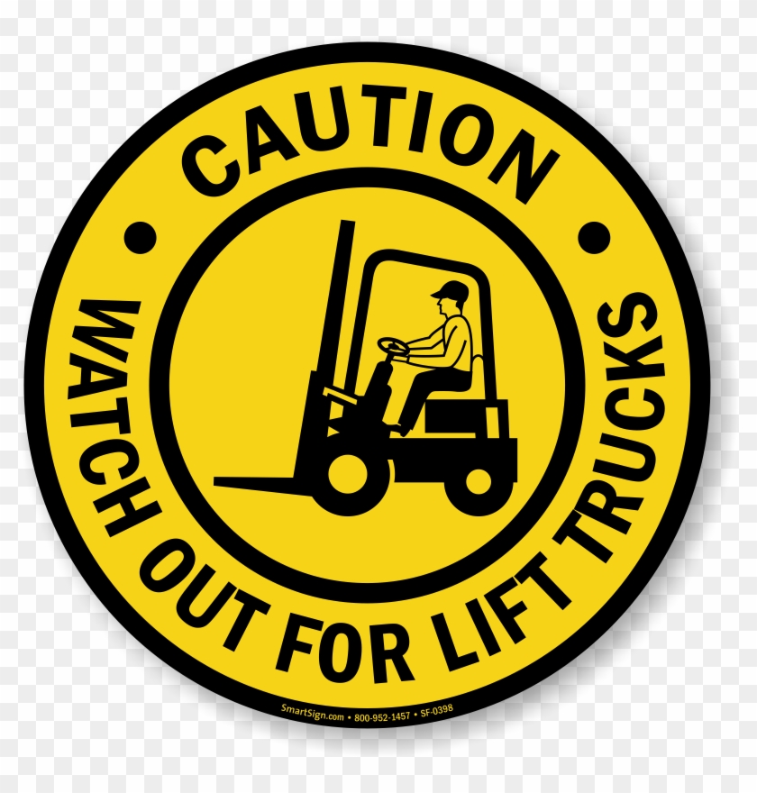 Caution Watch Out For Lift Trucks Floor Sign - Temporarily Out Of Stock #881615