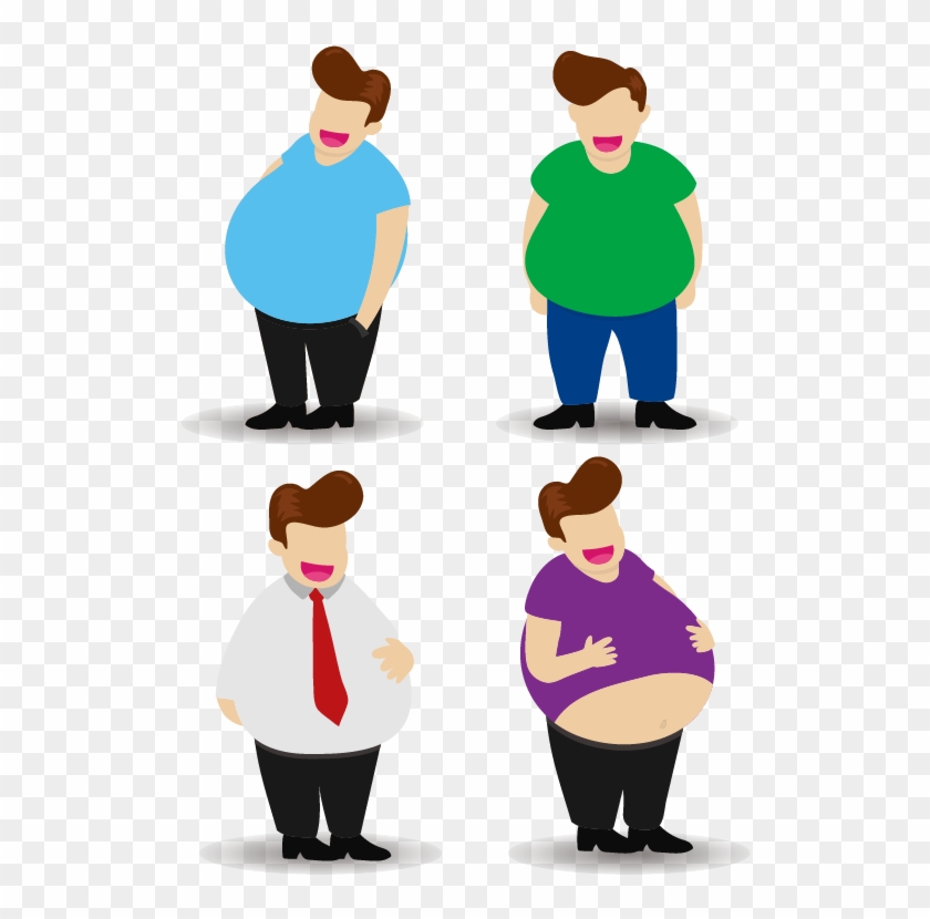 Fat Male Illustration - Fat Guy Vector Art #881648