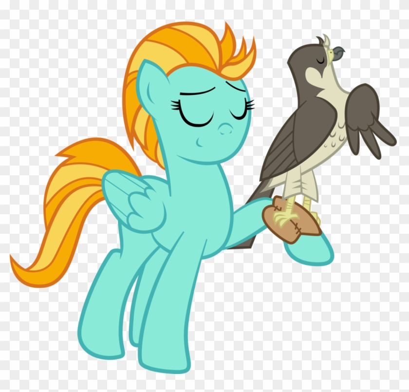 Clamstacker, Bird, Duo, Eyes Closed, Falcon, Falconry, - Mlp Shadowbolts Lightning Dust #881665