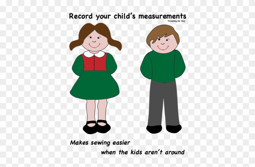 Measurement Chart Template - Clip Art Boy And Girl #881724