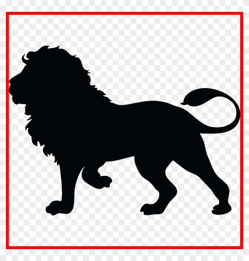 28 Collection Of Lion Clipart Black And White High - Lion Silhouette #881900