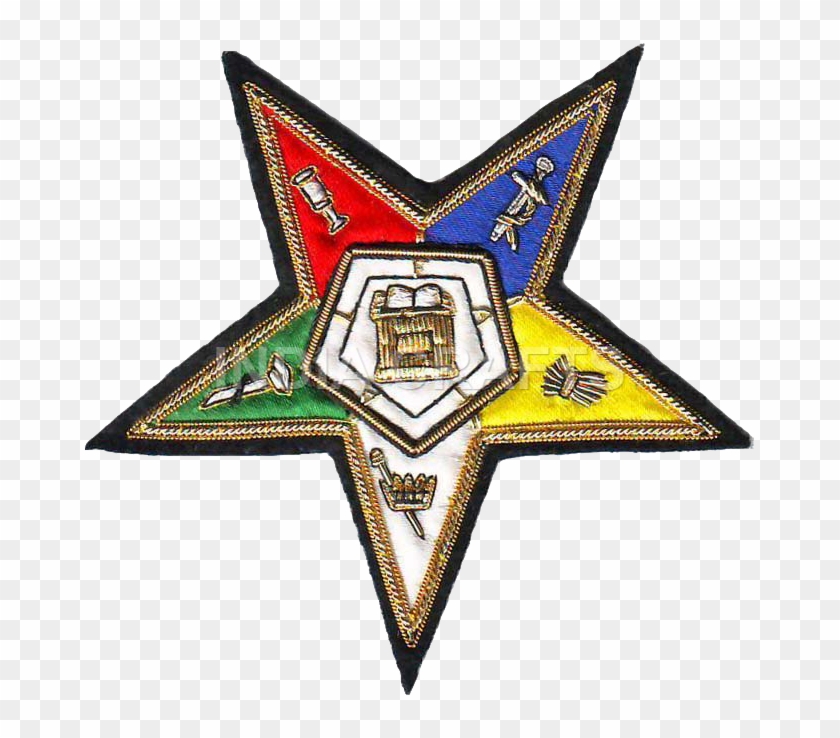 Hand Embroidered Masonic Emblem - Order Of The Eastern Star Clip Art #881905