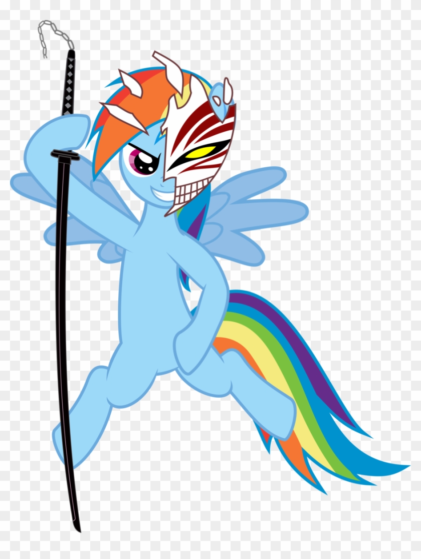 Baka-neku, Bleach , Crossover, Mask, Rainbow Dash, - Bleach My Little Pony Crossover #881959