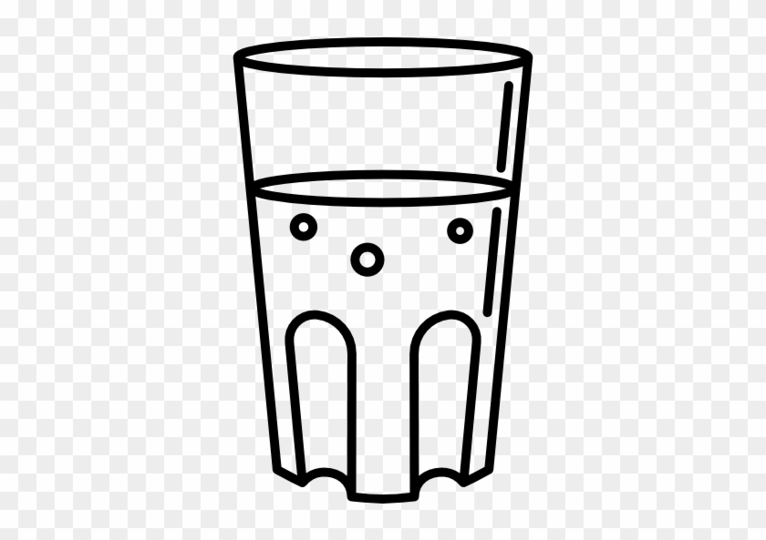 Best Temperature For Drinking Water - Glass Of Water Clipart Black And White #882042