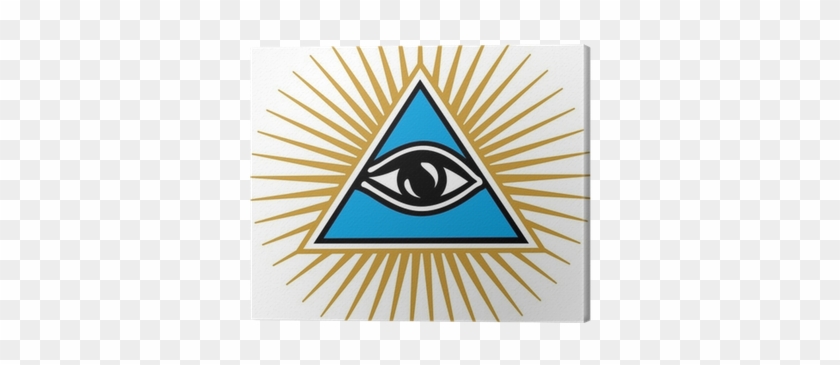 Tableau Sur Toile All-seeing Eye De Dieu - Olho Que Tudo Vê Vetor #882095