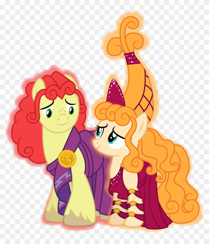 Bright Mac And Pear Butter As Zeus And Hera By Cloudyglow - Mlp Bright Mac And Buttercup #882140