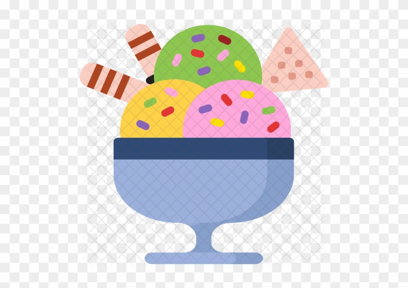 Ice-cream Bowl Icon - Ice Cream #882171
