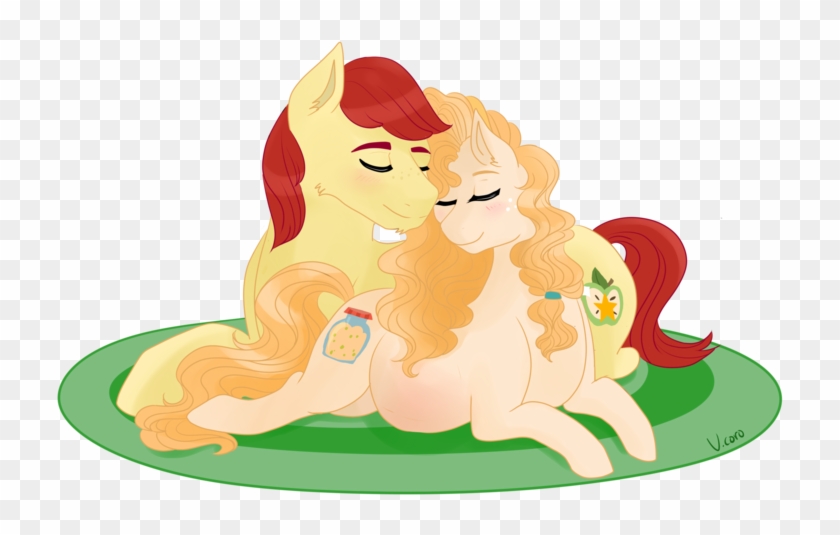 Varshacoro, Bright Mac, Eyes Closed, Female, Male - Mlp Bright Mac And Pear Butter #882200