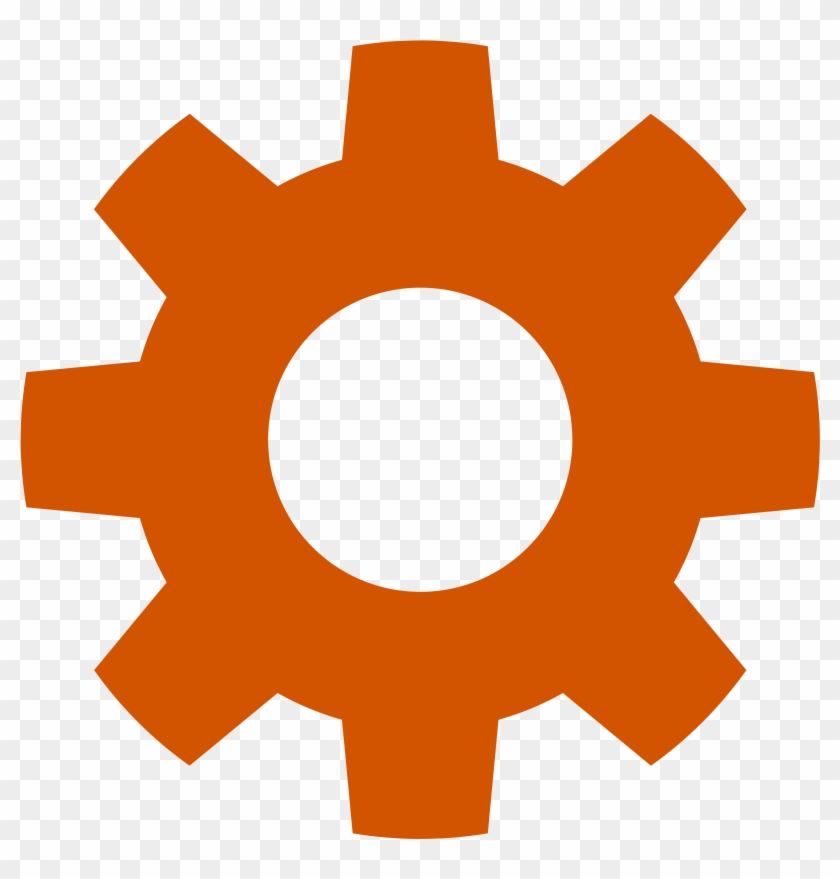 Gears Clipart Orange - Gear Icon Red #882287