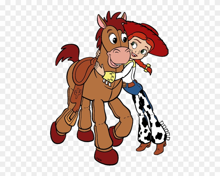 Cartoon Woody Cliparts - Toy Story Jessie And Bullseye #882297